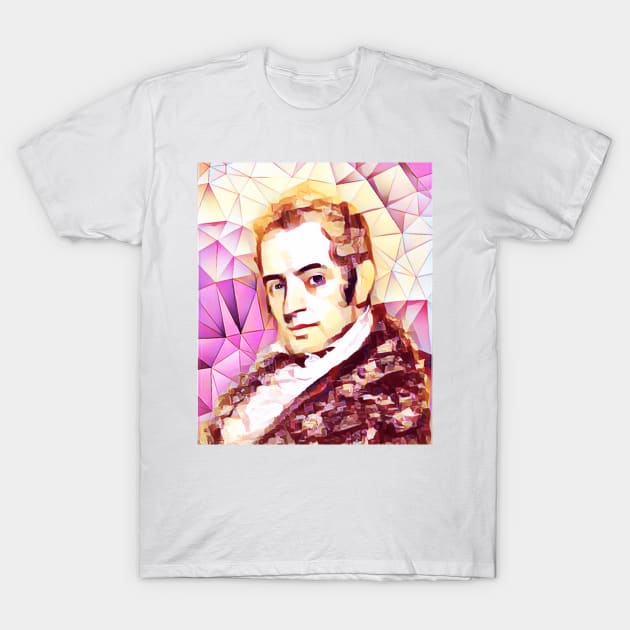 Washington Irving Pink Portrait | Washington Irving Artwork 9 T-Shirt by JustLit